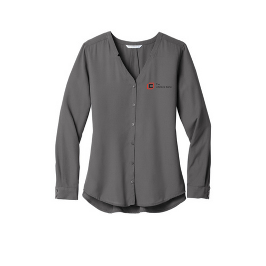 The Citizens Bank - Port Authority ® Ladies Long Sleeve Button-Front Blouse