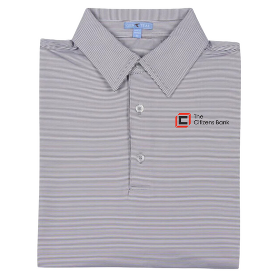 The Citizens Bank - GenTeal Club Pinstripe Performance Polo