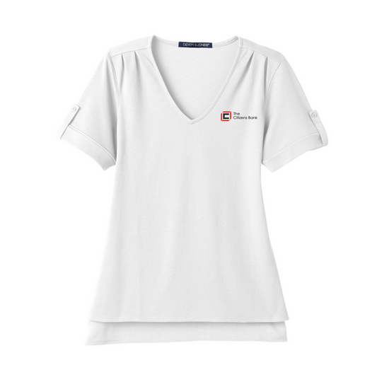 The Citizens Bank - Devon & Jones CrownLux Performance® Ladies' Plaited Rolled-Sleeve Top