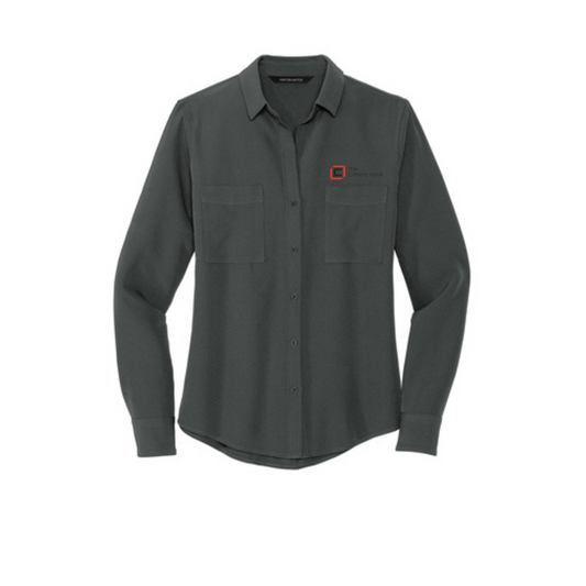 The Citizens Bank - Mercer+Mettle™ Women's Stretch Crepe Long Sleeve Camp Blouse