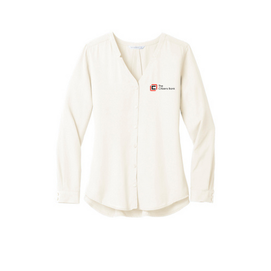 The Citizens Bank - Port Authority ® Ladies Long Sleeve Button-Front Blouse