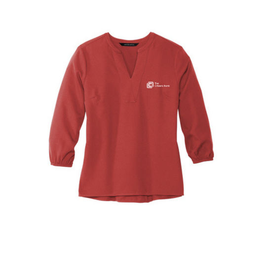 The Citizens Bank - Mercer+Mettle™ Women's Stretch Crepe 3/4-Sleeve Blouse