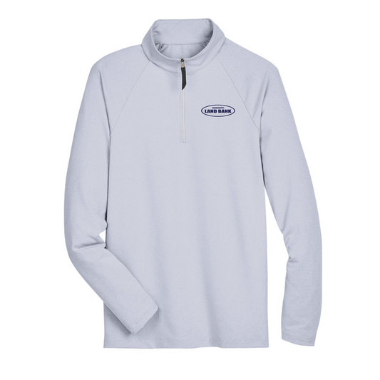 MS Land Bank Men's Devon & Jones CrownLux Performance Clubhouse Micro-Stripe Quarter-Zip