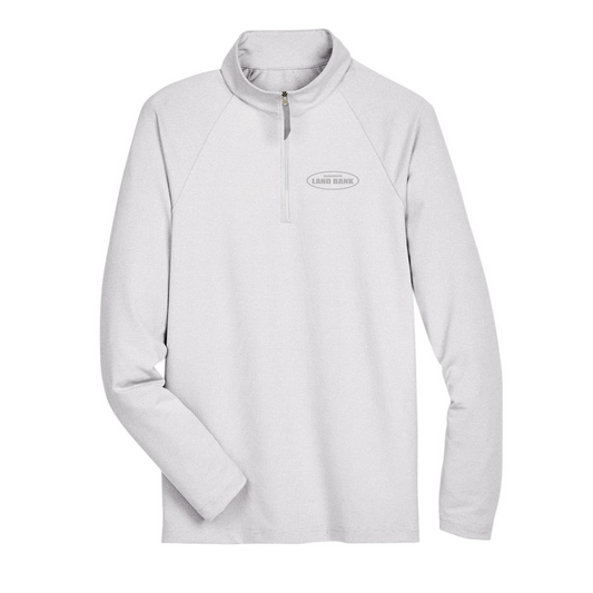 MS Land Bank Men's Devon & Jones CrownLux Performance Clubhouse Micro-Stripe Quarter-Zip