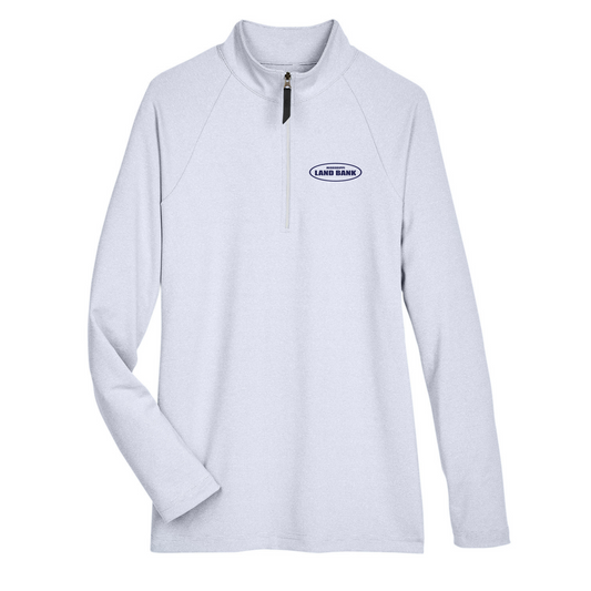 MS Land Bank Women's Devon & Jones CrownLux Performance Clubhouse Micro-Stripe Quarter-Zip