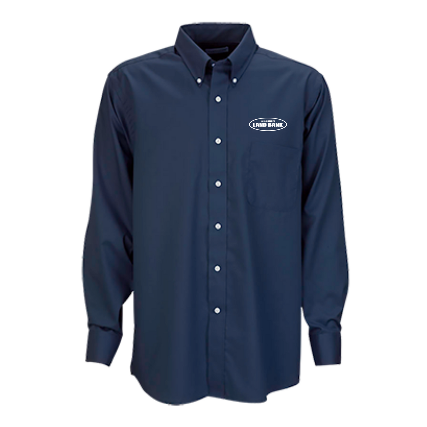 MS Land Bank Men's Van Heusen Easy-Care Dress Twill Shirt