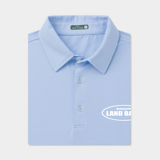 MS Land Bank GenTeal Club Pinstripe Polo