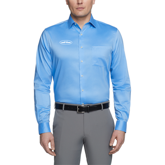 MS Land Bank Men's Van Heusen Broadcloth Button Down Shirt